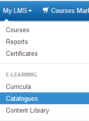Create a course catalogue
