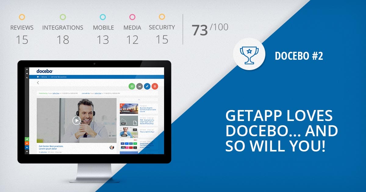 Docebo Ranked A World Best LMS Solution By GetApp...Again!