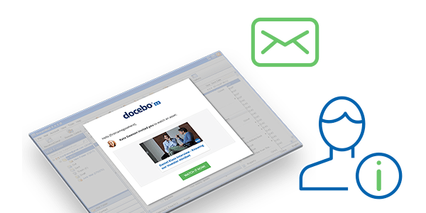 Fully customizable notifications, in your LMS or delivered to your inbox