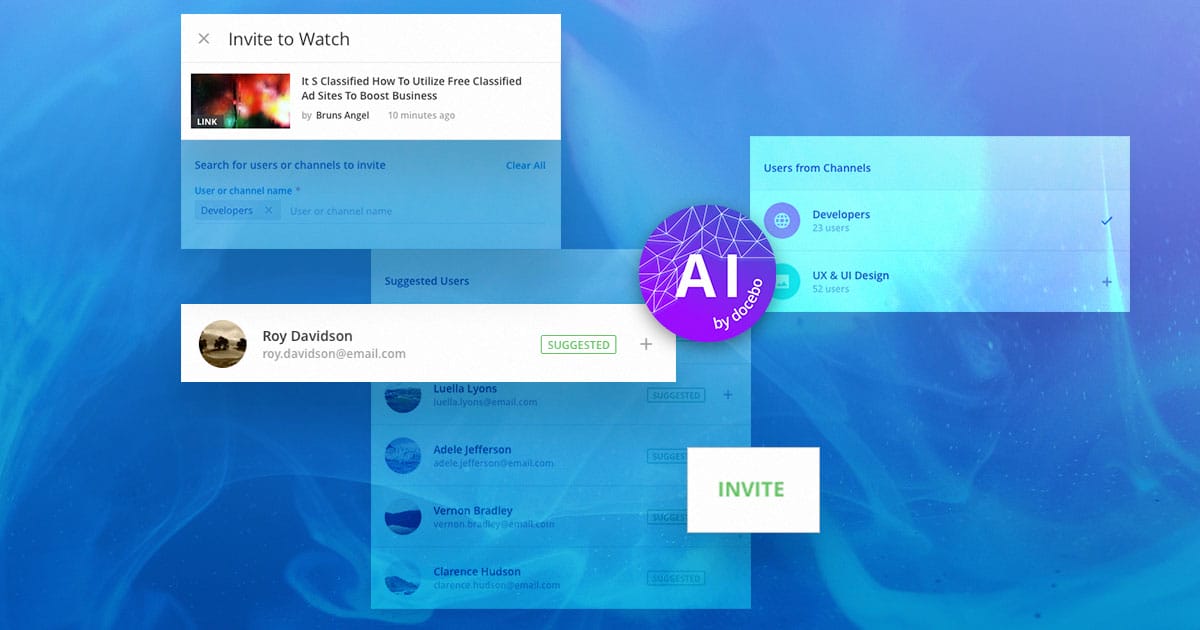 Invite-to-Watch extends the reach and the effectiveness of your social learning content by putting it in front of those who will value it most
