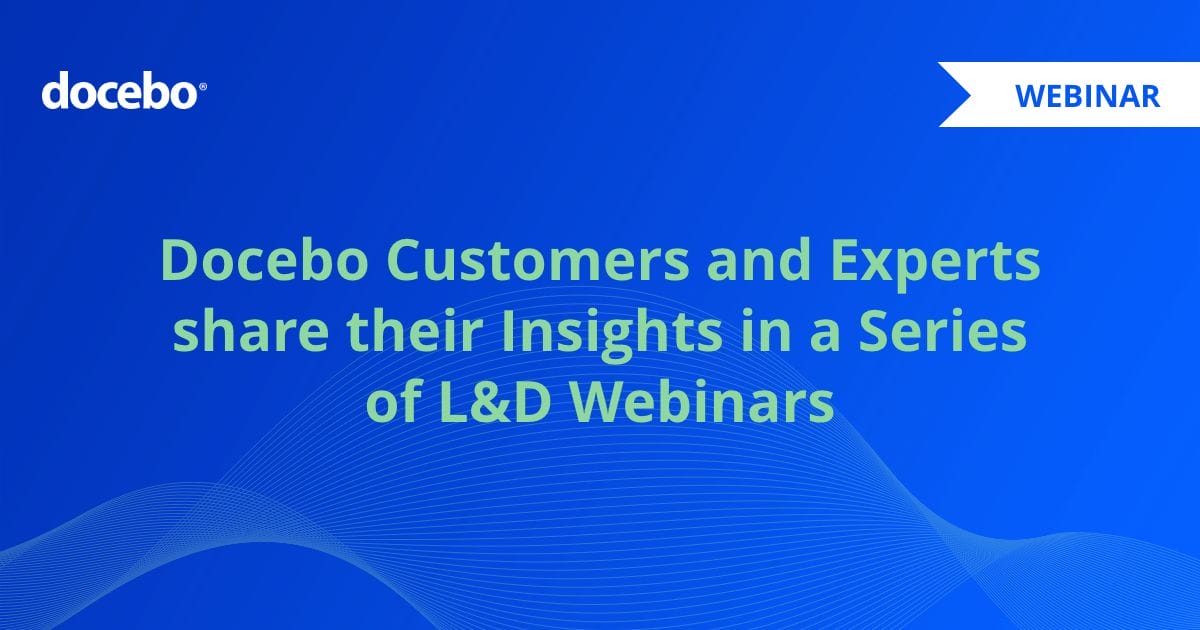 Docebo launches webinar series for L&D and tech industry professionals in Europe